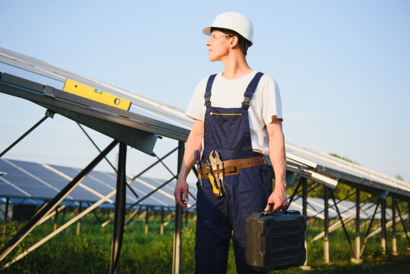 Technicians Installing Solar Panels